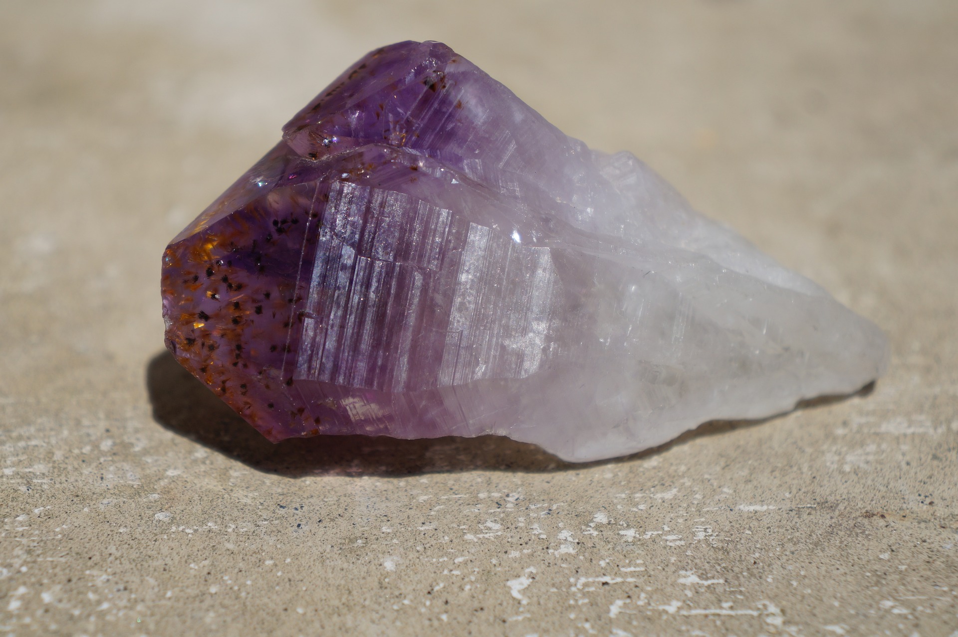 A piece of amethyst quartz
